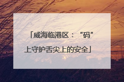 威海临港区：“码”上守护舌尖上的安全