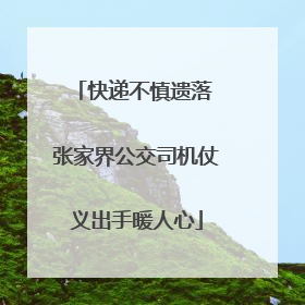 快递不慎遗落 张家界公交司机仗义出手暖人心