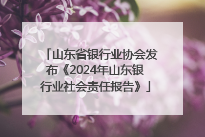 山东省银行业协会发布《2024年山东银行业社会责任报告》
