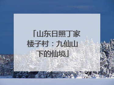山东日照丁家楼子村：九仙山下的仙境