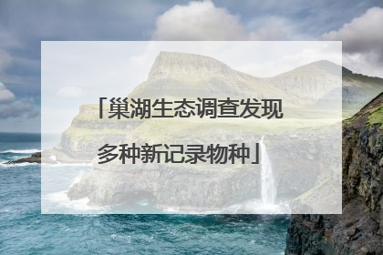 巢湖生态调查发现多种新记录物种