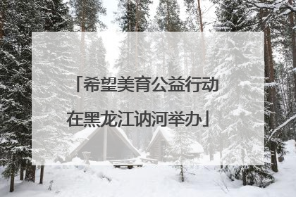 希望美育公益行动在黑龙江讷河举办