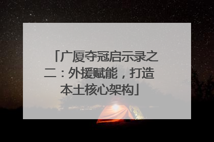 广厦夺冠启示录之二：外援赋能，打造本土核心架构