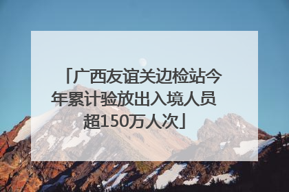 广西友谊关边检站今年累计验放出入境人员超150万人次