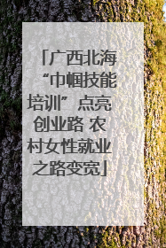 广西北海“巾帼技能培训”点亮创业路 农村女性就业之路变宽
