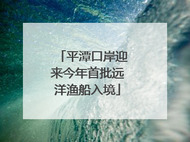 平潭口岸迎来今年首批远洋渔船入境
