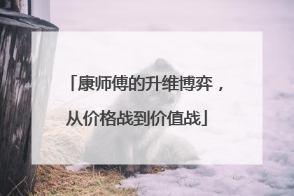 康师傅的升维博弈，从价格战到价值战