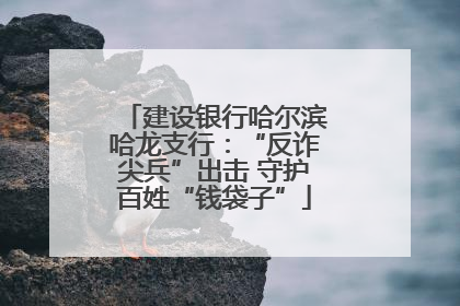 建设银行哈尔滨哈龙支行：“反诈尖兵”出击 守护百姓“钱袋子”