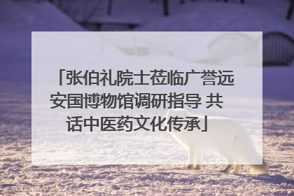 张伯礼院士莅临广誉远安国博物馆调研指导 共话中医药文化传承