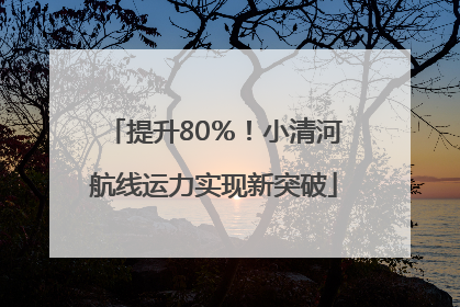 提升80％！小清河航线运力实现新突破