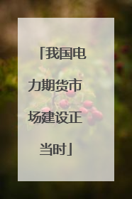 我国电力期货市场建设正当时