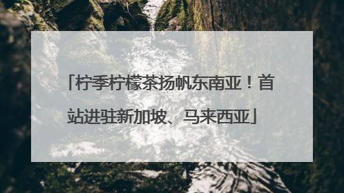 柠季柠檬茶扬帆东南亚！首站进驻新加坡、马来西亚