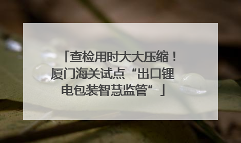 查检用时大大压缩！厦门海关试点“出口锂电包装智慧监管”