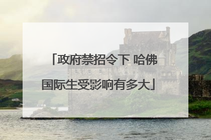 政府禁招令下 哈佛国际生受影响有多大