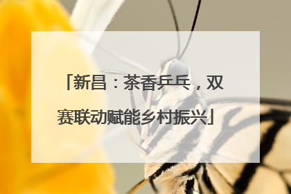 新昌：茶香乒乓，双赛联动赋能乡村振兴