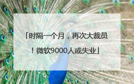 时隔一个月，再次大裁员！微软9000人或失业