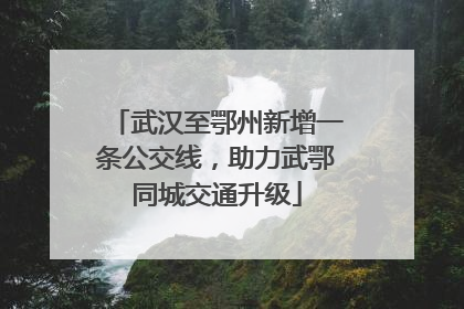 武汉至鄂州新增一条公交线，助力武鄂同城交通升级