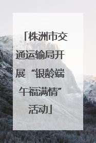 株洲市交通运输局开展“银龄端午福满情”活动