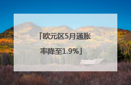 欧元区5月通胀率降至1.9%
