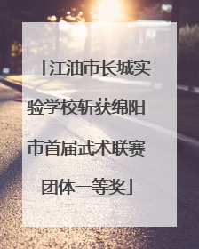 江油市长城实验学校斩获绵阳市首届武术联赛团体一等奖