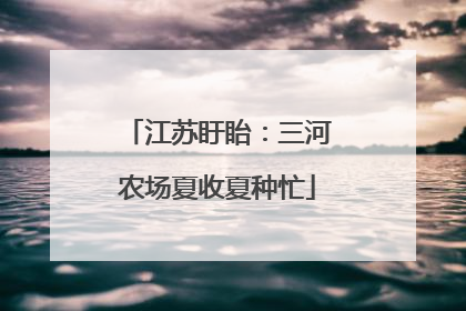 江苏盱眙：三河农场夏收夏种忙