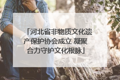 河北省非物质文化遗产保护协会成立 凝聚合力守护文化根脉