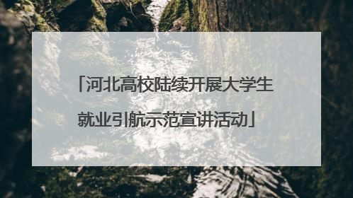 河北高校陆续开展大学生就业引航示范宣讲活动
