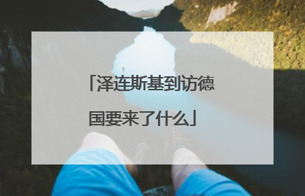 泽连斯基到访德国要来了什么