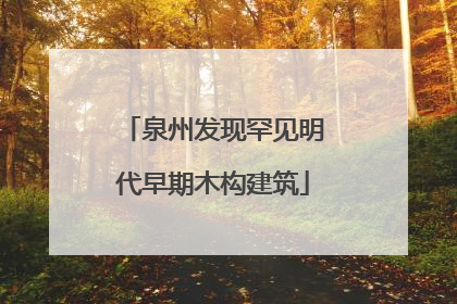 泉州发现罕见明代早期木构建筑