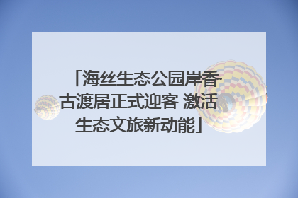 海丝生态公园岸香·古渡居正式迎客 激活生态文旅新动能
