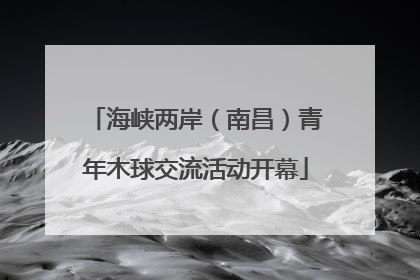 海峡两岸（南昌）青年木球交流活动开幕