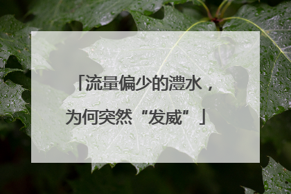 流量偏少的澧水，为何突然“发威”