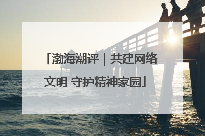 渤海潮评｜共建网络文明 守护精神家园