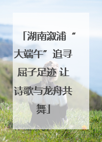 湖南溆浦“大端午”追寻屈子足迹 让诗歌与龙舟共舞