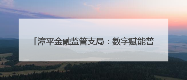 漳平金融监管支局：数字赋能普惠金融 激发县域经济新动能