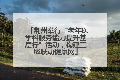 荆州举行“老年医学科服务能力提升基层行”活动，构建三级联动健康网