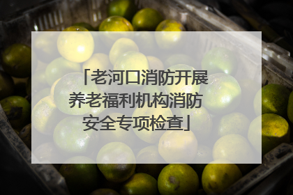 老河口消防开展养老福利机构消防安全专项检查