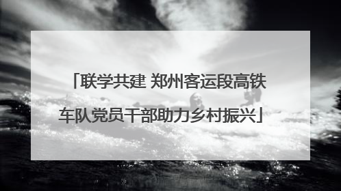 联学共建 郑州客运段高铁车队党员干部助力乡村振兴