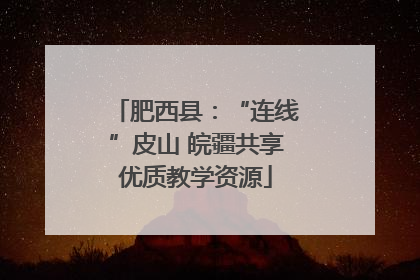 肥西县：“连线”皮山 皖疆共享优质教学资源