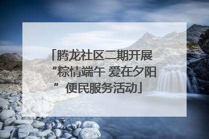 腾龙社区二期开展 “粽情端午 爱在夕阳”便民服务活动