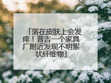 落在皮肤上会发痒！普吉一个家具厂附近发现不明絮状纤维物