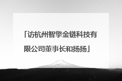 访杭州智擎金链科技有限公司董事长和扬扬