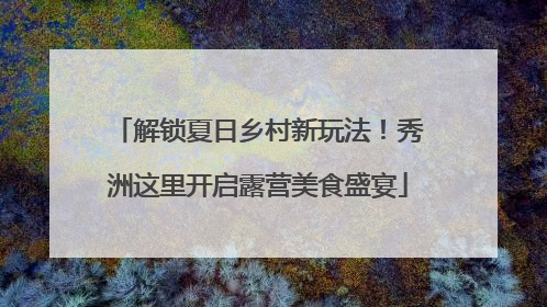解锁夏日乡村新玩法！秀洲这里开启露营美食盛宴