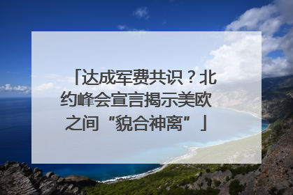 达成军费共识？北约峰会宣言揭示美欧之间“貌合神离”