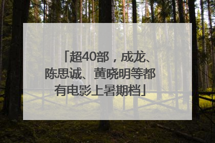 超40部，成龙、陈思诚、黄晓明等都有电影上暑期档