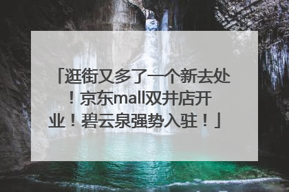 逛街又多了一个新去处！京东mall双井店开业！碧云泉强势入驻！