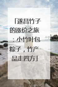 遂昌竹子的涨价之旅：小竹叶包粽子，竹产品走四方