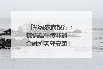 郓城农商银行：粽情端午传非遗 金融护老守安康
