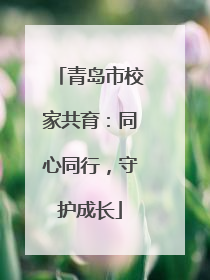 青岛市校家共育：同心同行，守护成长