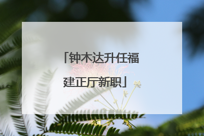 钟木达升任福建正厅新职